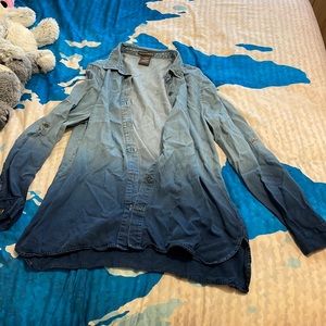 Denim ombré shirt/flannel size L